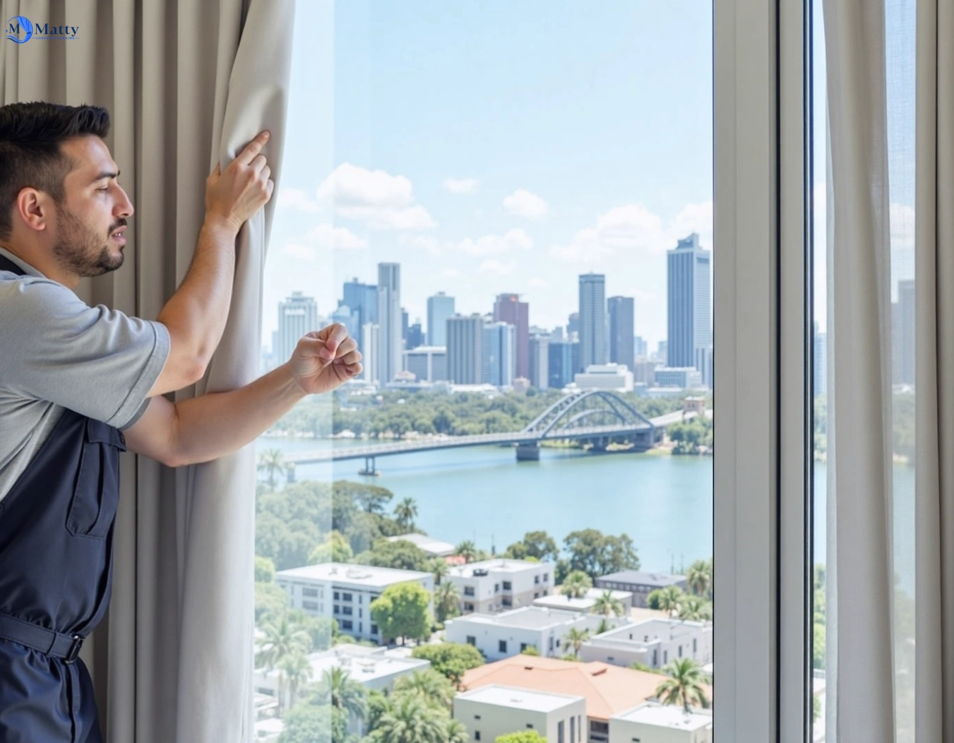 Professional curtain steam cleaning service parrearra QLD by Matty Curtain Cleaning