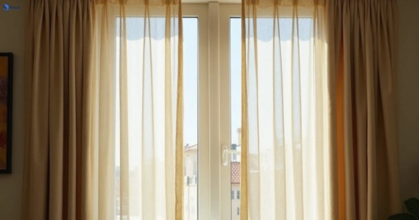 Dull dusty drapes in parrearra before professional cleaning